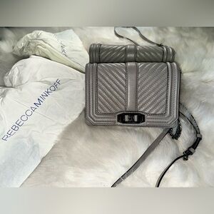 Rebecca Minkoff Chevron Quilted Small Love Crossbody